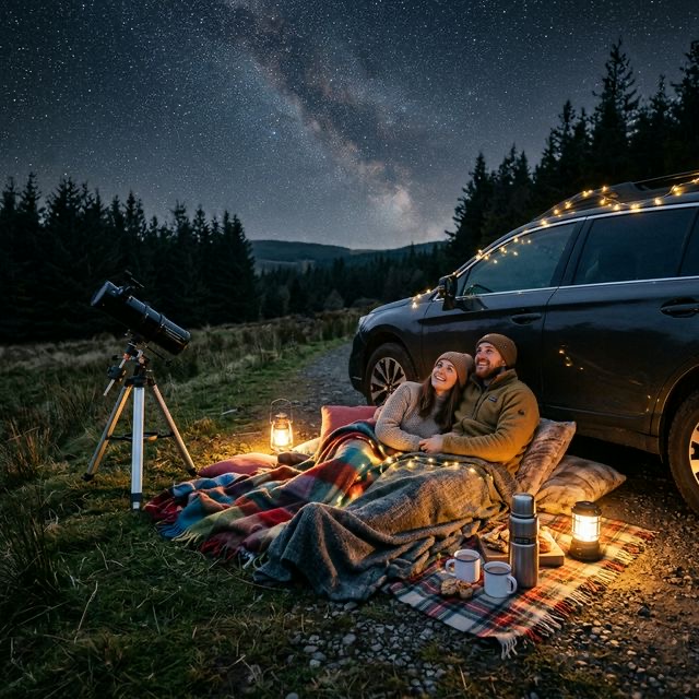 Picnic nocturno bajo las estrellas