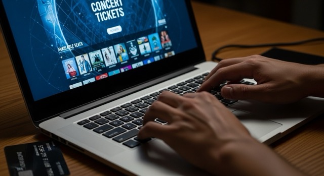 Persona preparada con varios dispositivos para comprar entradas
