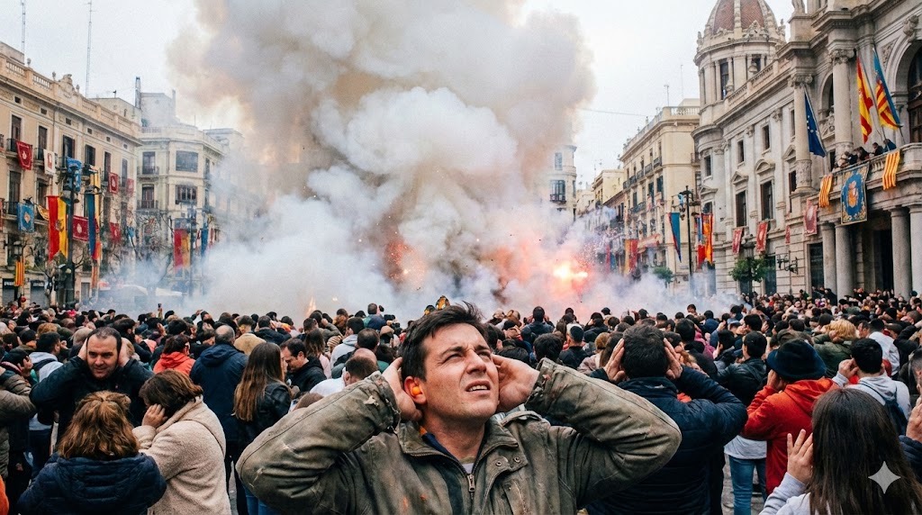 Valencia fallas street